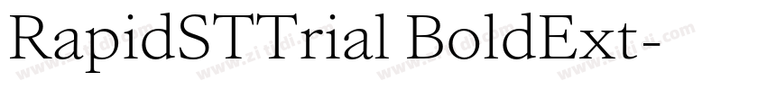 RapidSTTrial BoldExt字体转换